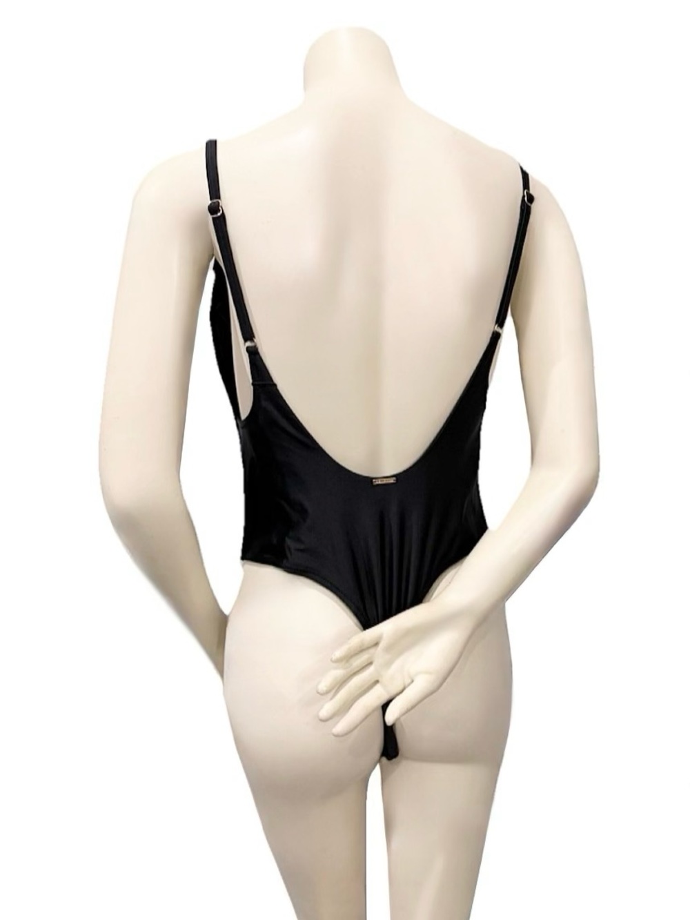 NWT RELLECIGA Black High Cut Thong One Piece Swimsuit 2XL MSRP $119 - Picture 4 of 10